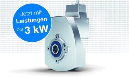 Getriebemotoren mit Leistungen bis drei kW