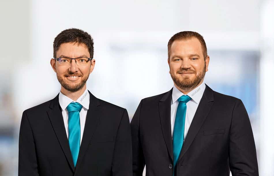 Mit Jan Baaß (rechts) und Thomas Malig stehen seit Jahresbeginn zwei neue Außendienstmitarbeiter in Baden-Württemberg als persönliche Ansprechpartner für Neugart zur Verfügung. (Quelle: Neugart GmbH)