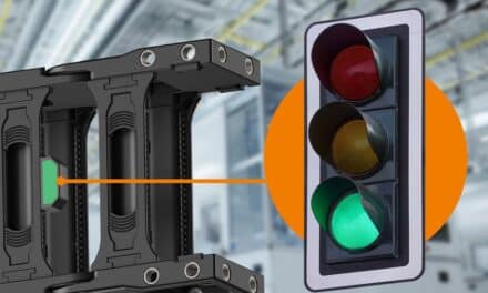 Ampel-Indikator zeigt Energieketten-Verschleiß an